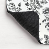 Vintage Rose Blumenmuster Mousepad (Ecke)