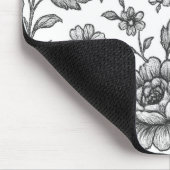 Vintage Rose Blumenmuster Mousepad (Ecke)