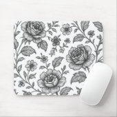 Vintage Rose Blumenmuster Mousepad (Mit Mouse)