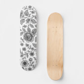 Vintage Rose Blumenmuster Skateboard (Vorderseite)