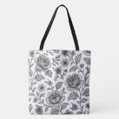 Vintage Rose Blumenmuster Tasche (Vorderseite)