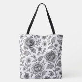 Vintage Rose Blumenmuster Tasche (Rückseite)