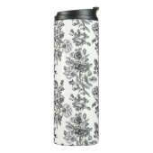 Vintage Rose Blumenmuster Thermosbecher (Nach links gedreht)