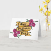 Vintage Rose Blumenmutter Karte (Gelbe Blume)