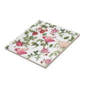 Vintage Rose Blumenrosa Blume Fliese (Seite)