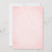 Vintage Rose Blumenrosa Hochzeit Einladung (Rückseite)