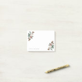 Vintage Rose Blütenrot Post-it Klebezettel (Auf Schreibtisch)