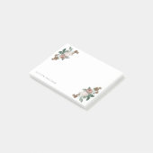 Vintage Rose Blütenrot Post-it Klebezettel (angewinkelt)