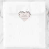 Vintage Rose Border Pink Wedding Stickers (Tasche)