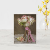 Vintage Rose Bouquet-Karte Karte (Gelbe Blume)