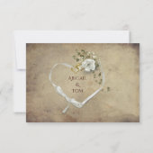 Vintage Rose Bouquet UAWG RSVP Karte (Rückseite)