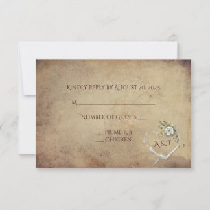 Vintage Rose Bouquet UAWG RSVP Karte