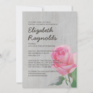 Vintage Rose Bridal Dusche Einladungen