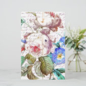 Vintage Rose Briefpapier (Stehend Vorderseite)