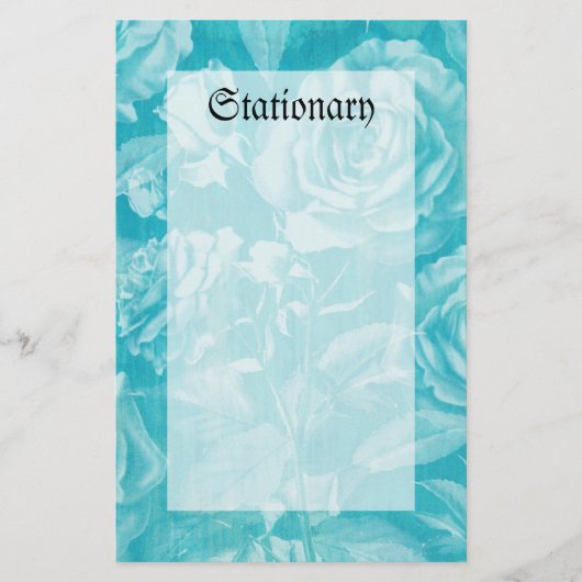 Vintage Rose Briefpapier (Vorderseite)