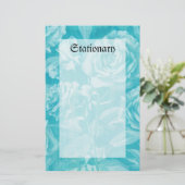 Vintage Rose Briefpapier (Stehend Vorderseite)