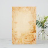 Vintage Rose Briefpapier (Stehend Vorderseite)