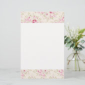 Vintage Rose Briefpapier (Stehend Vorderseite)