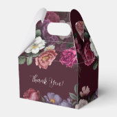 Vintage Rose Burgund Brautparty Geschenkschachtel (Rückseite)