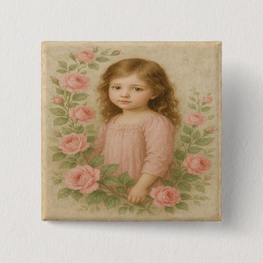 Vintage Rose Button (Vorderseite)