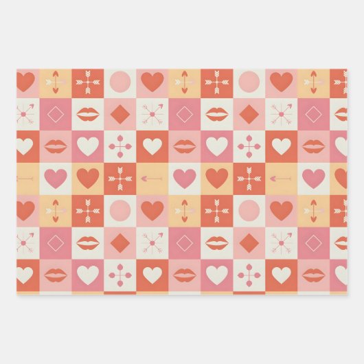 Vintage rose classic romantic geschenkpapier set (Vorderseite 2)