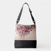 Vintage Rose Crossbody Tasche (Medium) (Vorderseite)