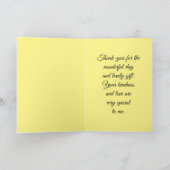 Vintage Rose Dankeschön-Grußkarte Karte (Innenseite)