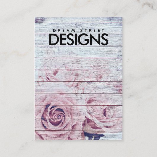 Vintage Rose, die die Grafikkarte verdienen Visitenkarte (Vorderseite)