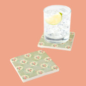 Vintage Rose Doilien verblasst rauschige grüne Dam Kaffeetasse