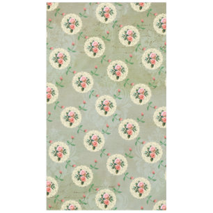 Vintage Rose Doilien verblasst rauschige grüne Dam Tischdecke