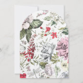 Vintage Rose Dragonfly Rot Lila Hochzeit Einladung (Rückseite)