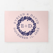 Vintage Rose Dreifach Gefaltete Einladung (Cover)