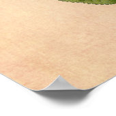 Vintage Rose Druckplakat Poster (Ecke)