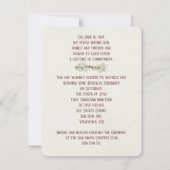 Vintage Rose Einladung (Rückseite)