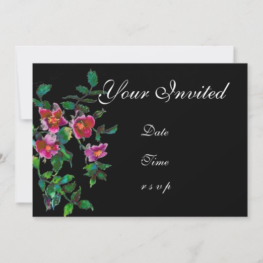 Vintage Rose Einladung (Vorderseite)