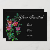 Vintage Rose Einladung (Vorne/Hinten)