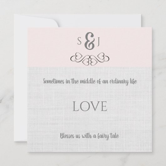 Vintage Rose Einladung (Rückseite)