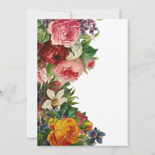 Vintage Rose Einladung (Rückseite)