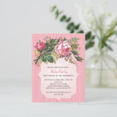 Vintage Rose Einladung (Stehend Vorderseite)