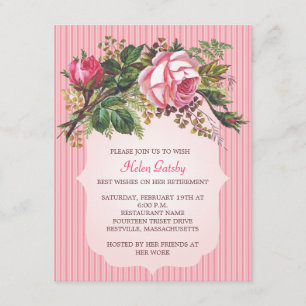 Vintage Rose Einladung