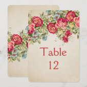 Vintage Rose Einladung (Vorne/Hinten)