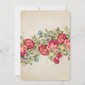 Vintage Rose Einladung (Rückseite)