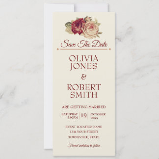 Vintage Rose Einladung