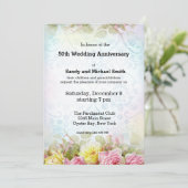 Vintage Rose Einladung (Stehend Vorderseite)