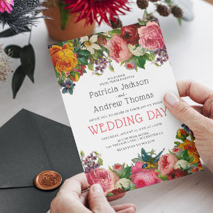 Vintage Rose Einladung