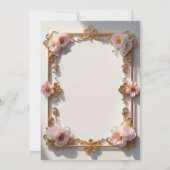 Vintage Rose Einladung (Rückseite)