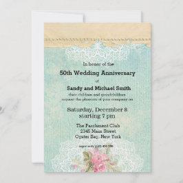 Vintage Rose Einladung