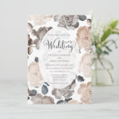 Vintage Rose Einladung zum Hochzeitsfeiern (Stehend Vorderseite)