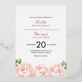 Vintage Rose Einladung zur Hochzeit (Vorderseite)