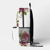 Vintage Rose Elegance Bedruckter Rucksack (Rechts)